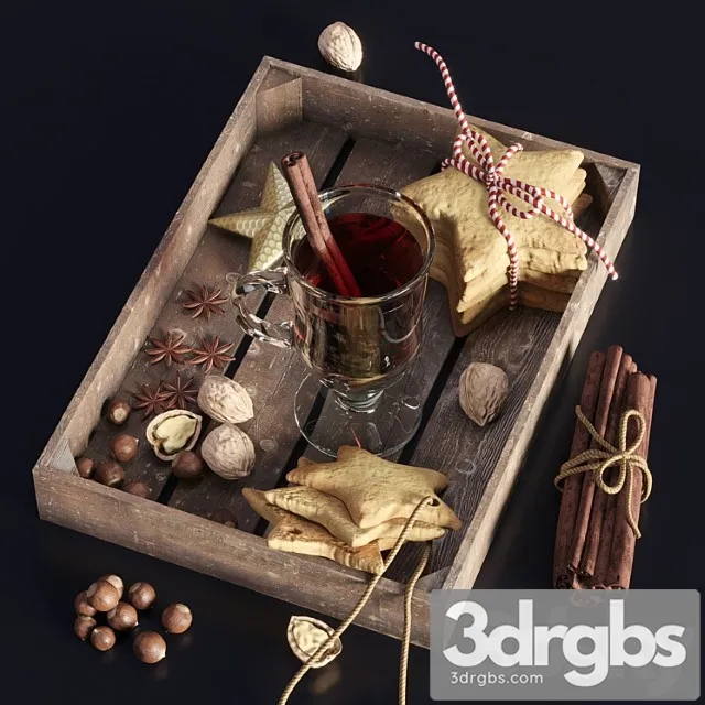 Hot drinks for new year& 3dsmax Download