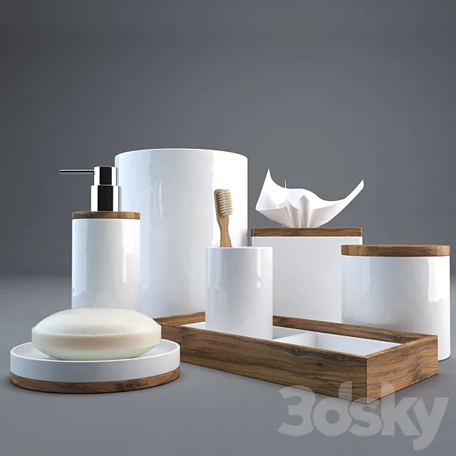 Hotel Collection Century Bath Accessories Collection 3DS Max Model