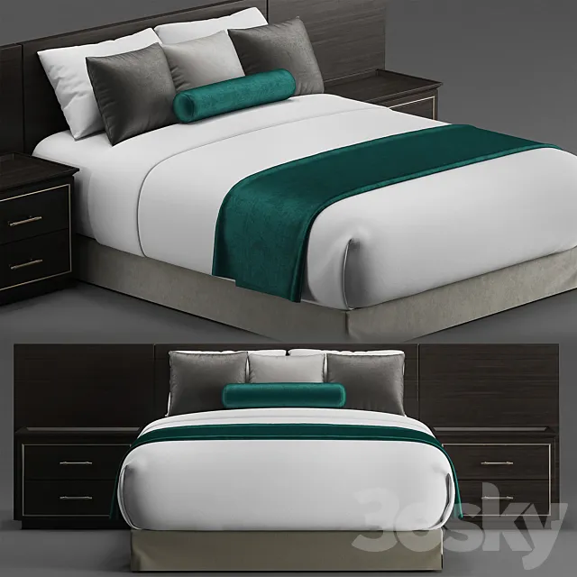 Hotel guest room bed 2 3DSMax File
