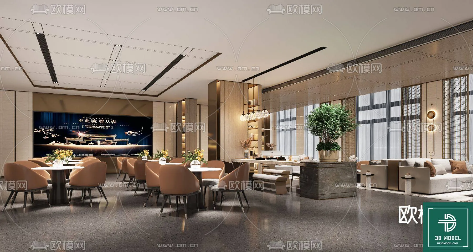 HOTEL LOBBY – 3D SCENES – 3D MODELS – 032