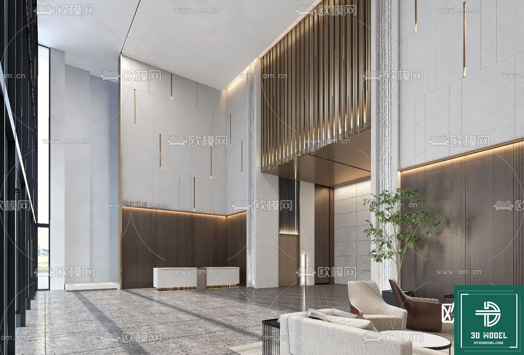 HOTEL LOBBY – 3D SCENES – 3D MODELS – 056