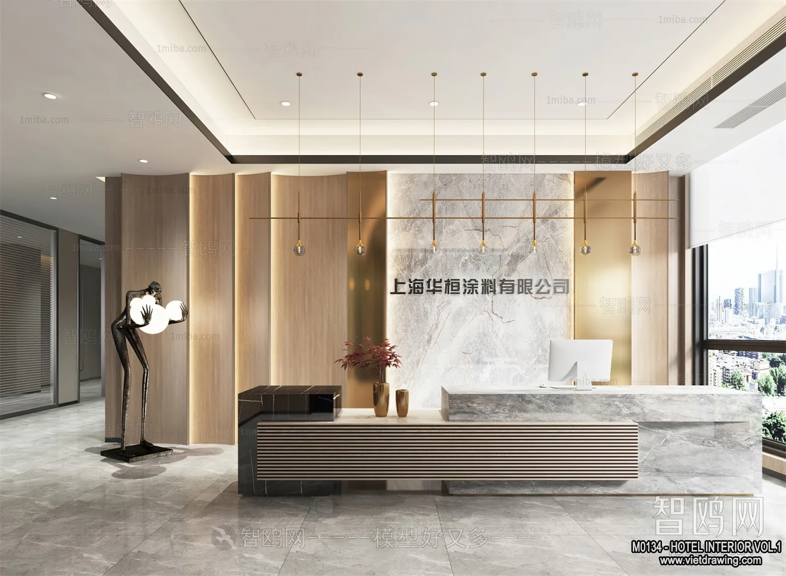 Hotel – Reception – 3D Interior Scene – 3D Models – 317