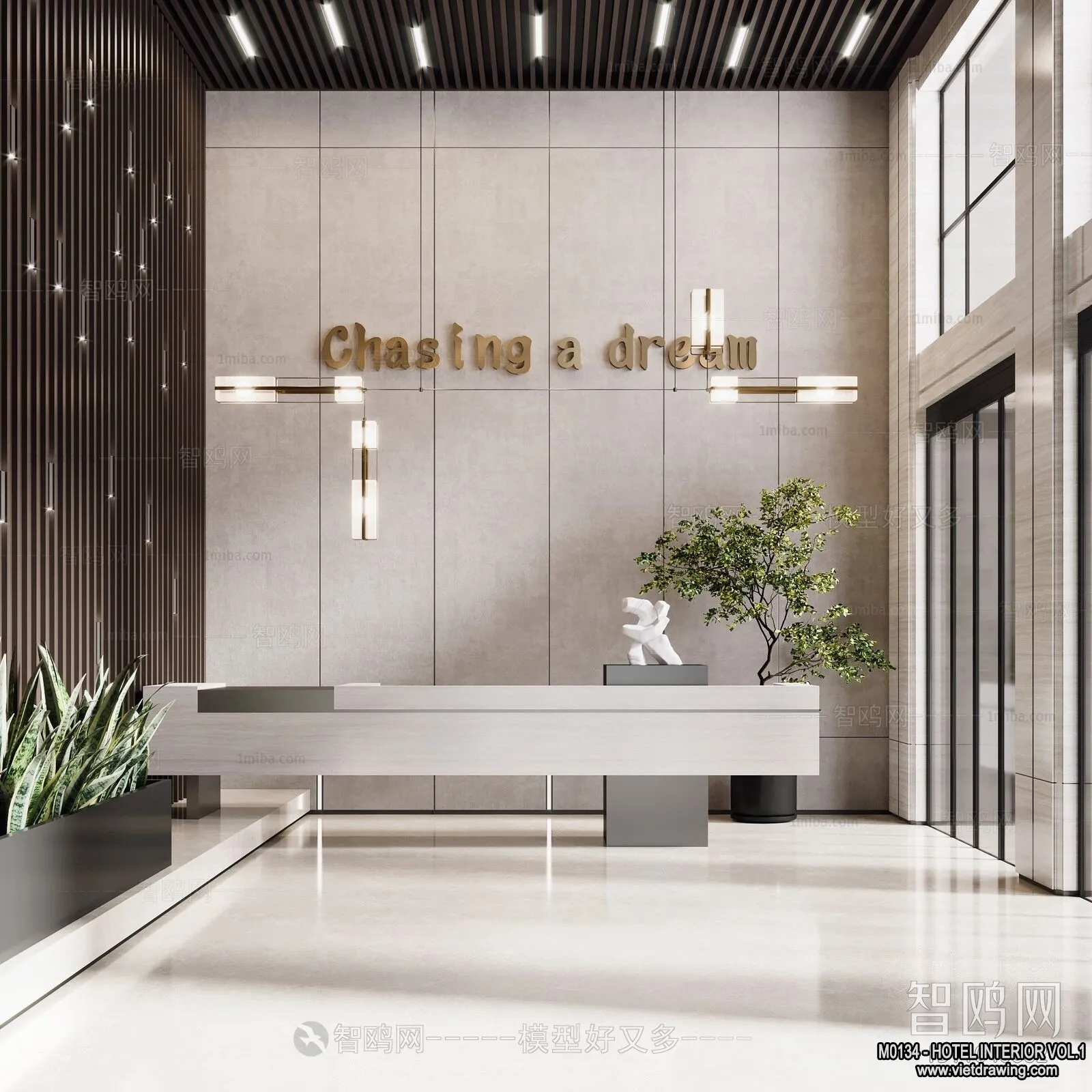 Hotel – Reception – 3D Interior Scene – 3D Models – 333