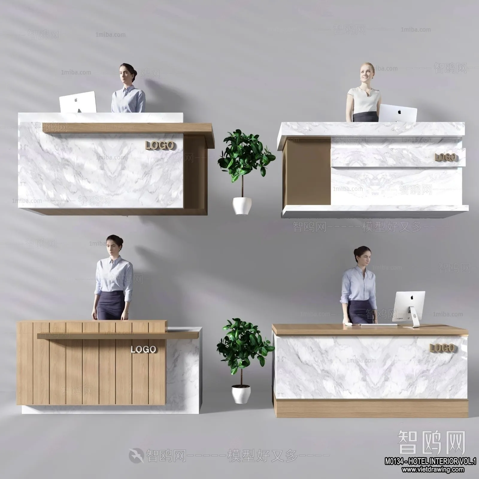 Hotel – Reception – 3D Interior Scene – 3D Models – 362