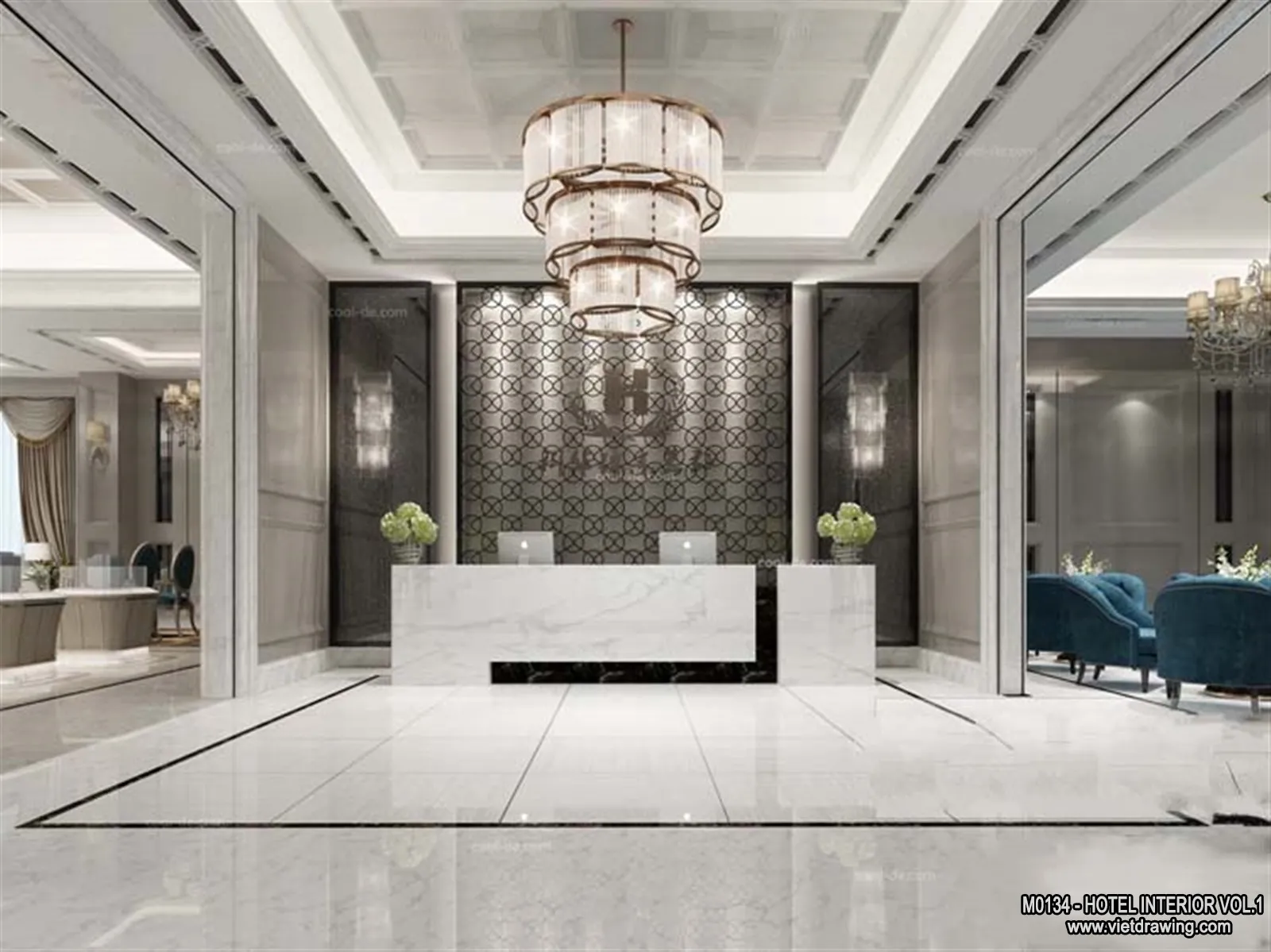 Hotel – Reception – 3D Interior Scene – 3D Models – 392