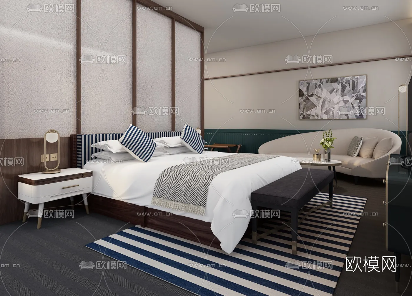 Hotel Room – Bedroom For Hotel 3D Models – 001