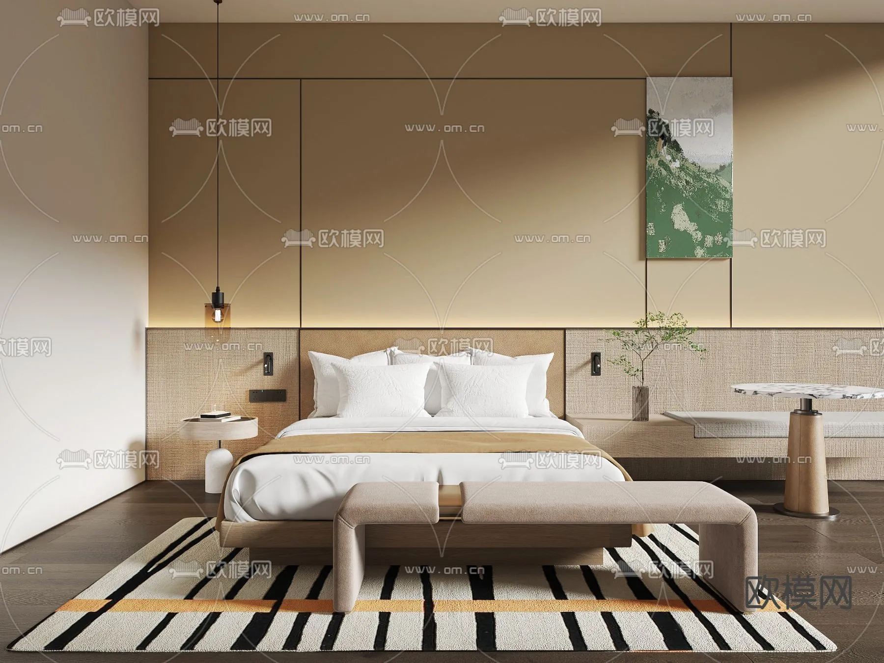 Hotel Room – Bedroom For Hotel 3D Models – 008