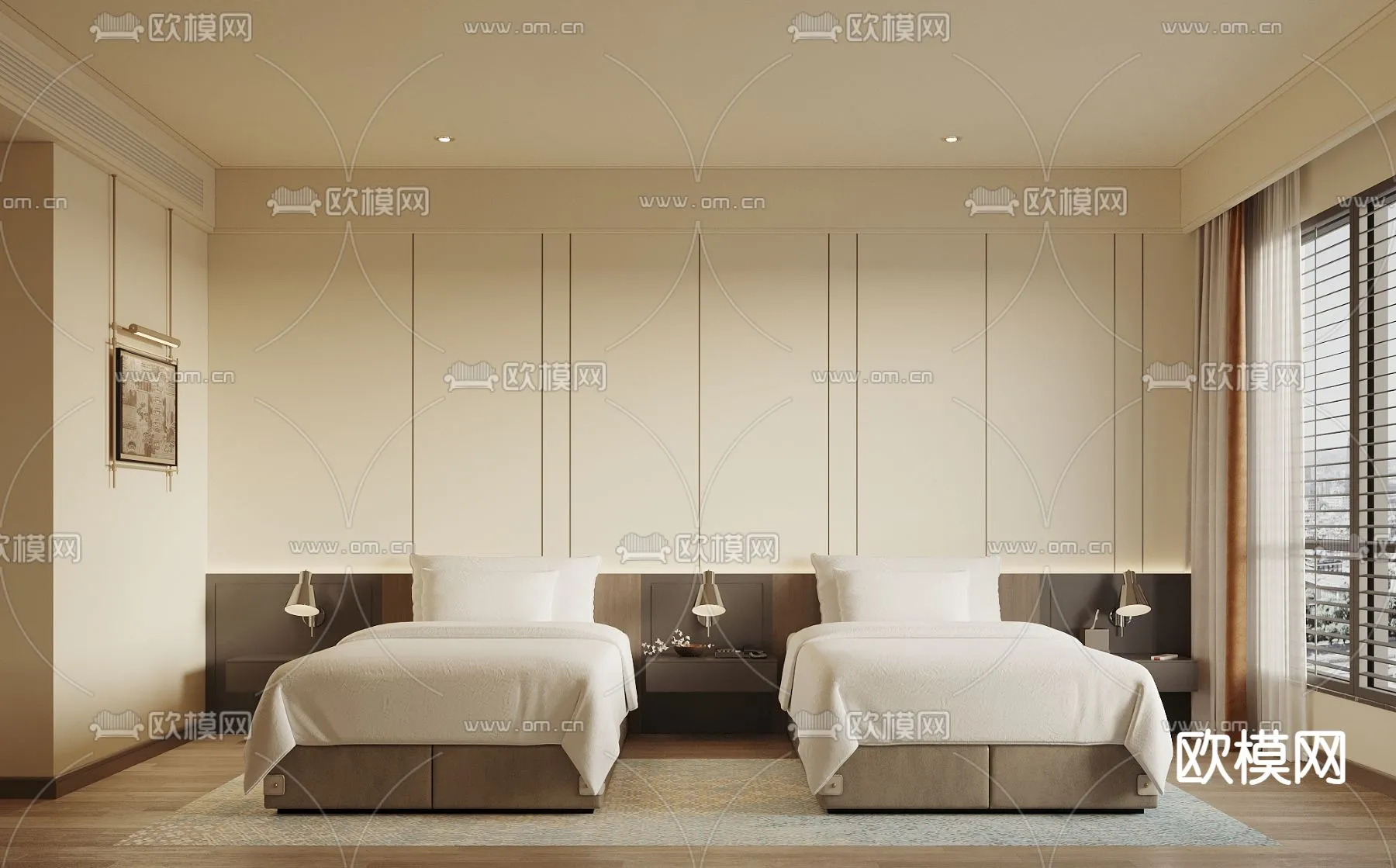 Hotel Room – Bedroom For Hotel 3D Models – 012