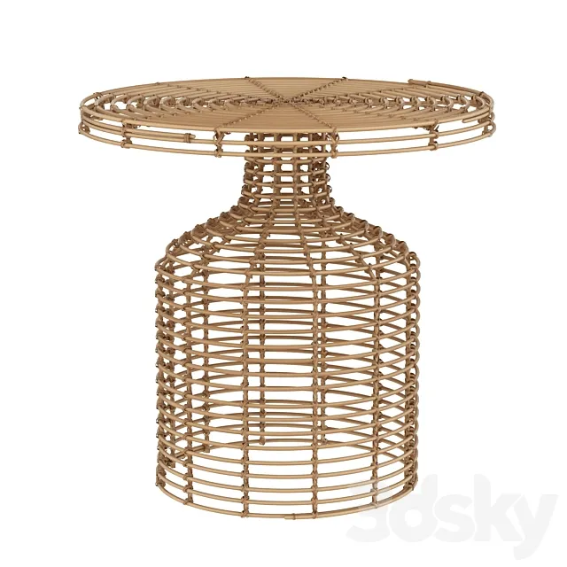 House doctor rattan side table nature 3ds Max