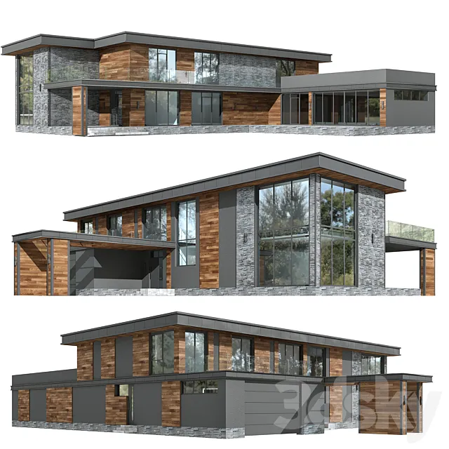 House in the Wright style 3DS Max Model