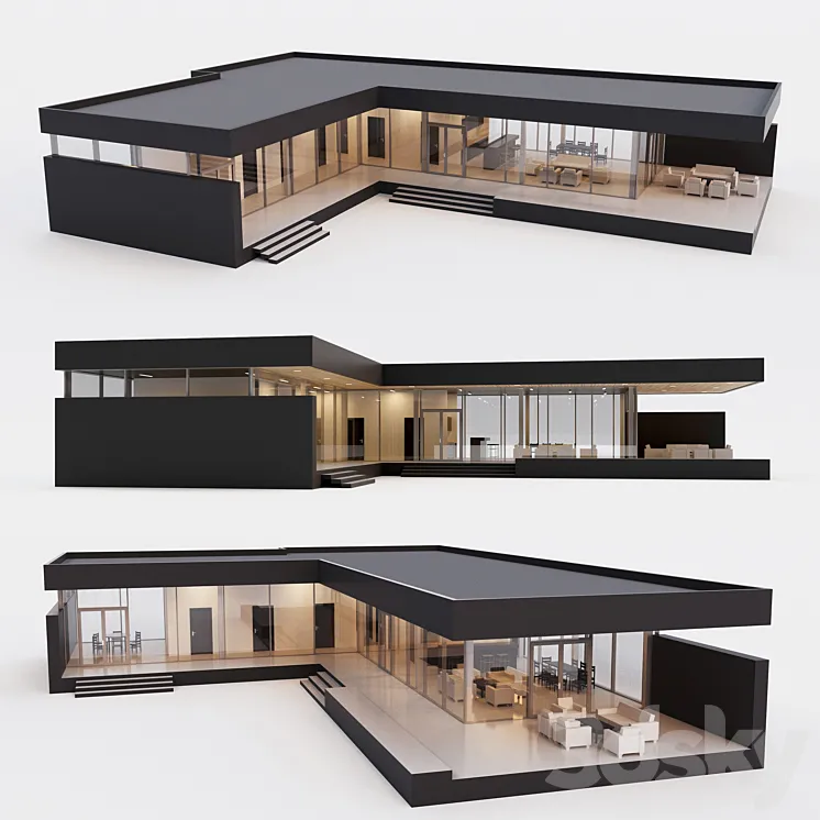 House. Villa. 2 3DS Max