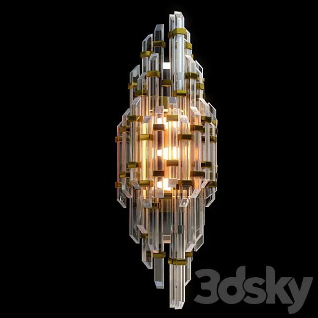 Houseton crystal wall lamp 3ds Max