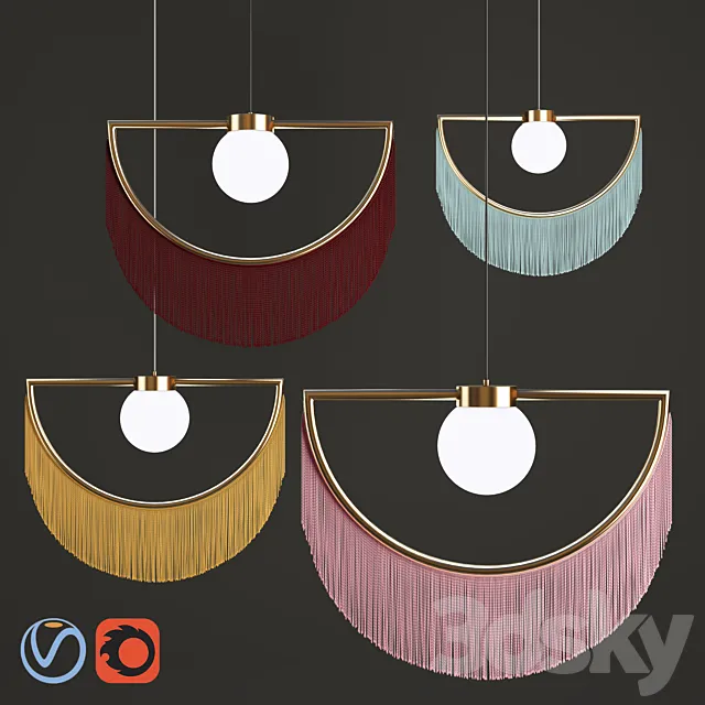 Houtique & Masquespacio Wink Pendant Lamp 3DS Max Model