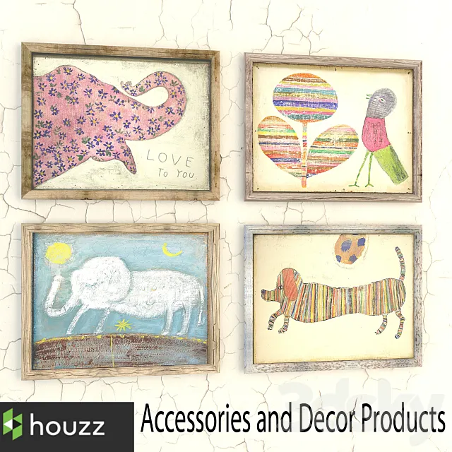 Houzz. Accessories and Decor Products 3DSMax File