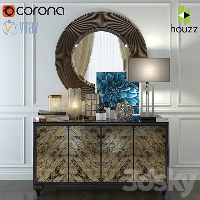 houzz decor set 02 3DSMax File