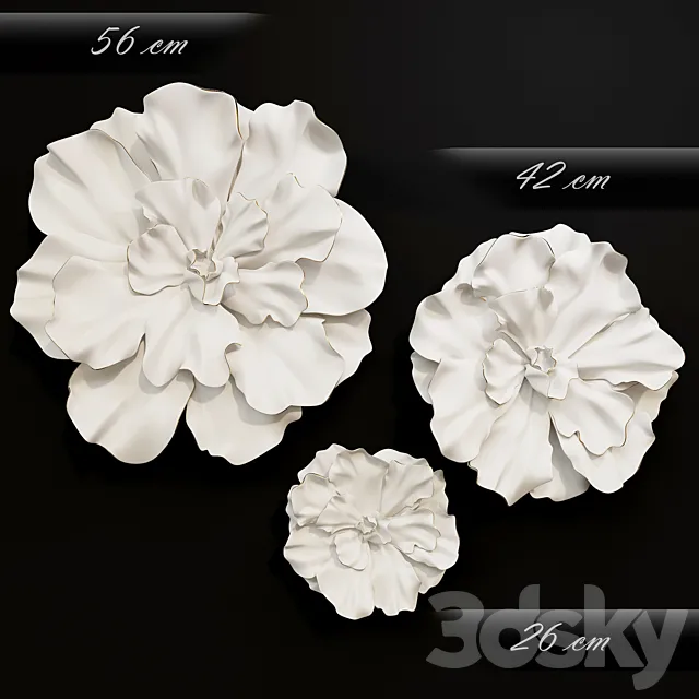 HP DECOR_Wall Decoration_Flower Vol. 2 3DS Max Model