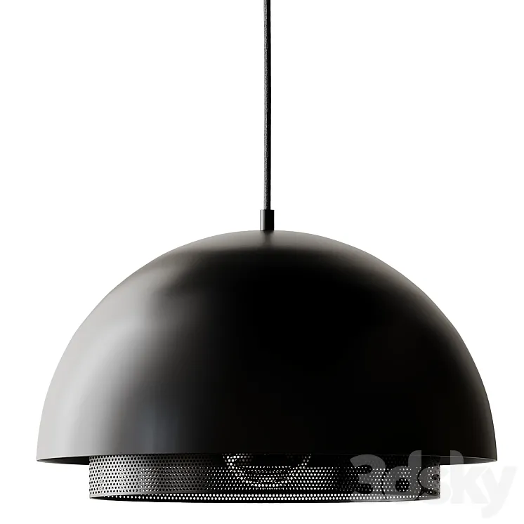 Hübsch ceiling lamp black metal 3DS Max Model