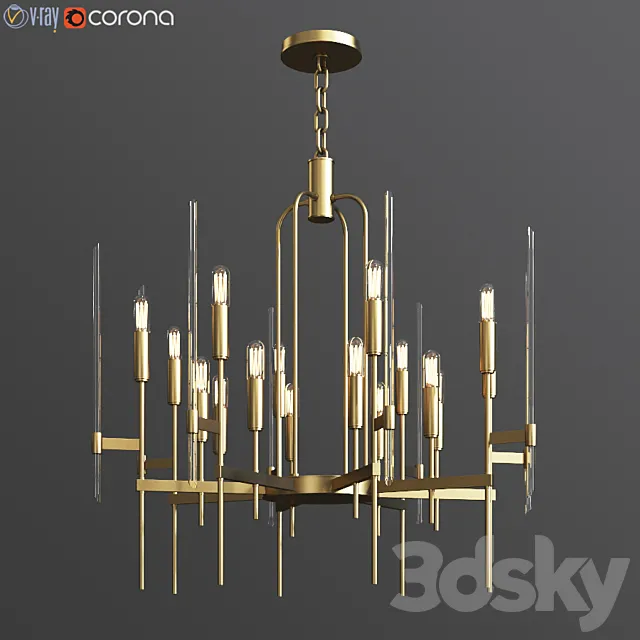 Hudson valley bari chandelier 3ds Max