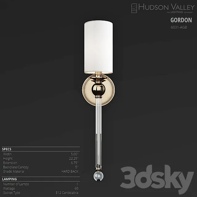 Hudson Valley Gordon 6031-AGB 3DSMax File