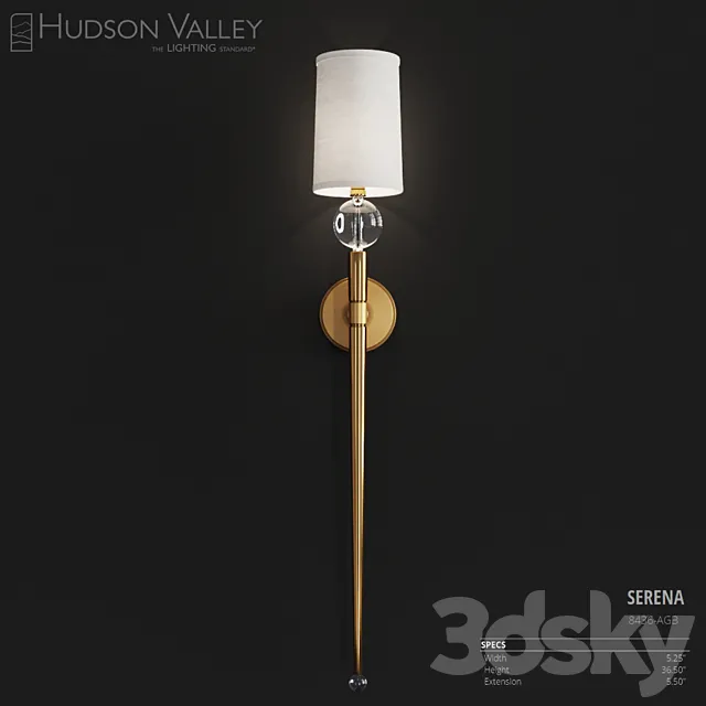 Hudson Valley Lighting Serena Aged Brass Sconce 3ds Max