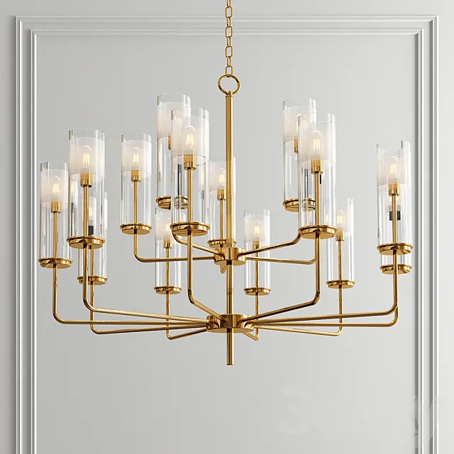 Hudson Valley Wentworth Brass Chandelier 3DS Max Model