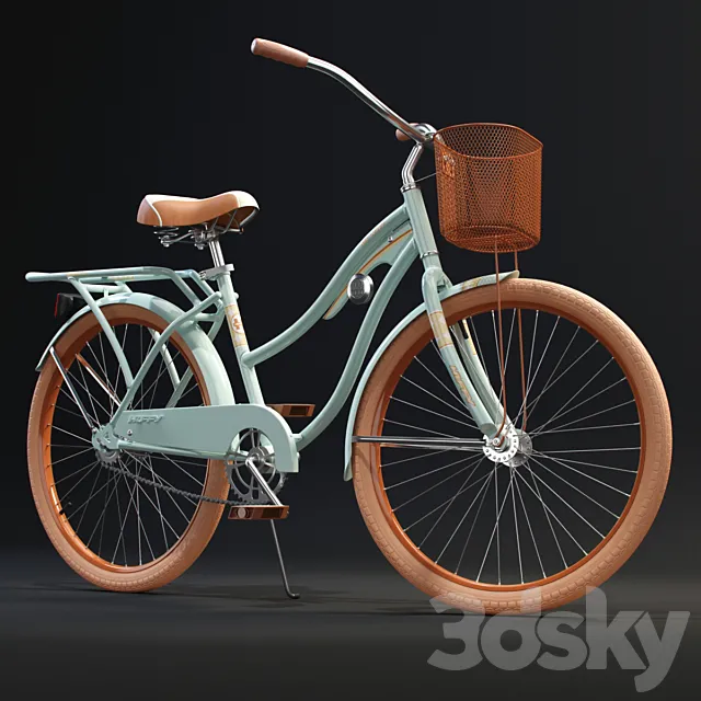 Huffy Nel Lusso Womens Cruiser Bike with Basket 3DS Max Model