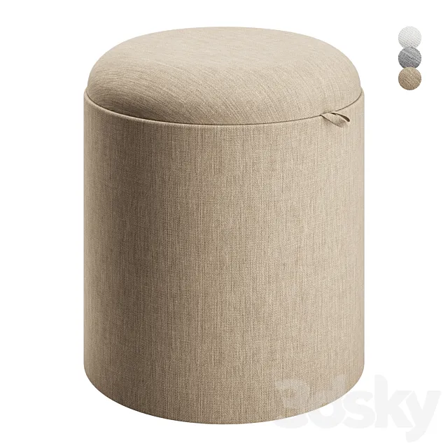 Hugge ottoman-table S 3ds Max