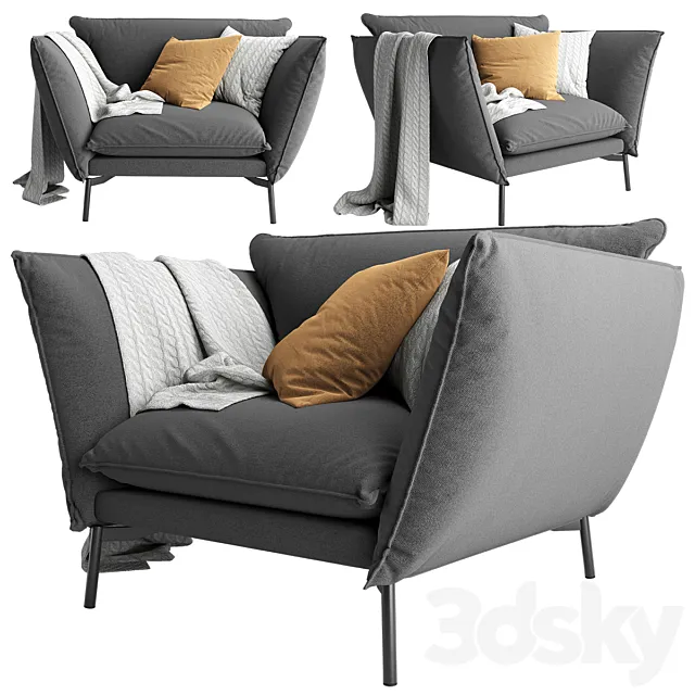 Hugo Armchair 3ds Max