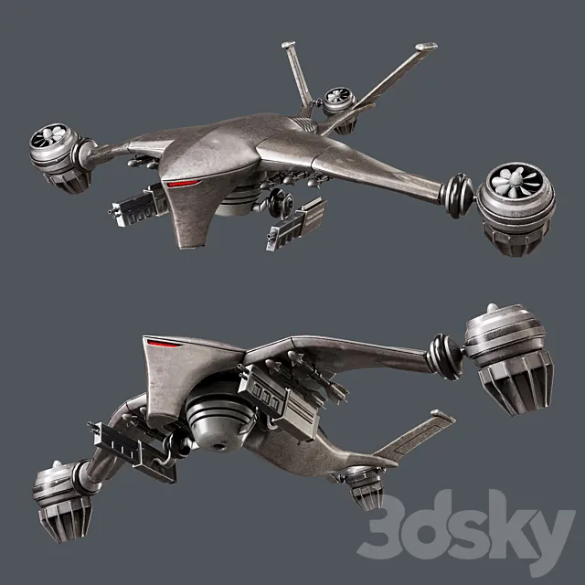 Hunter killer-drone 3DS Max Model