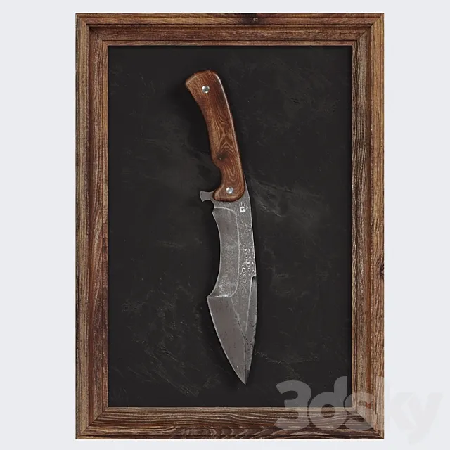 Hunting knife 1 3DS Max Model