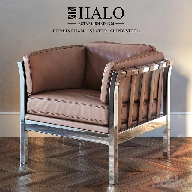 HURLINGHAM 1 SEATER SHINY STEEL Halo est. 1976 3dsMax Model