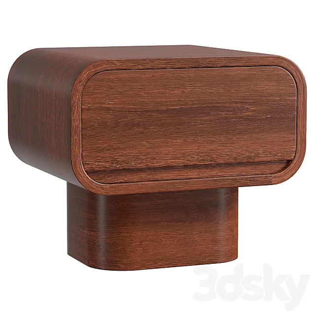 Huron Nightstand Side Table 3ds Max