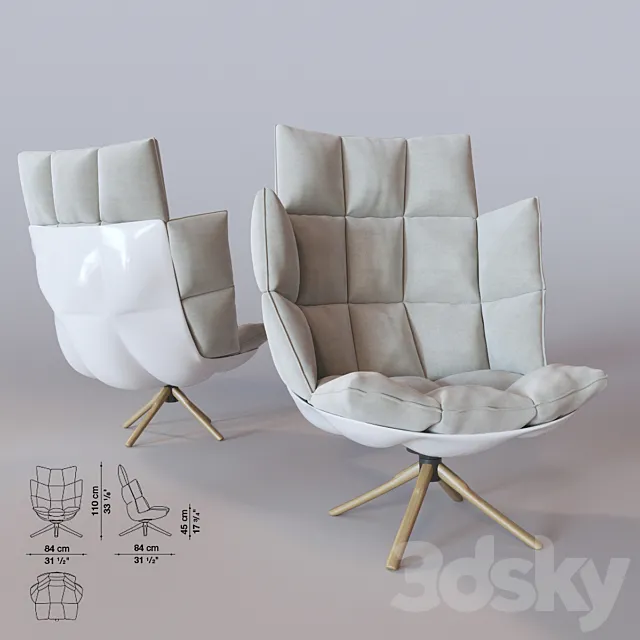 Husk Armchair 3ds Max