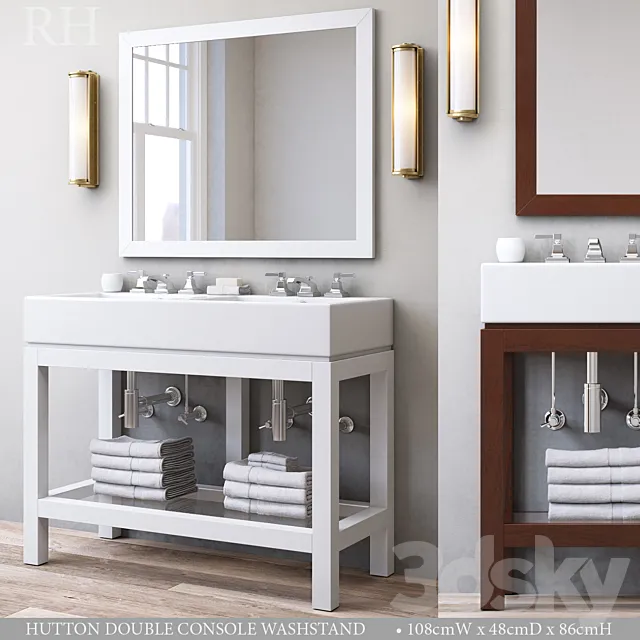 HUTTON DOUBLE CONSOLE WASHSTAND 3ds Max