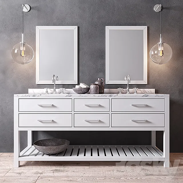 HUTTON DOUBLE WASHSTAND 3ds Max