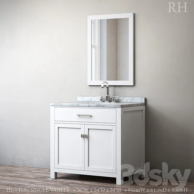 HUTTON SINGLE VANITY 3ds Max