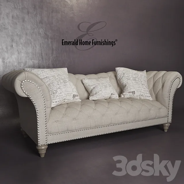 Hutton Sofa by Emerald Home Furnishings 3DS Max Model