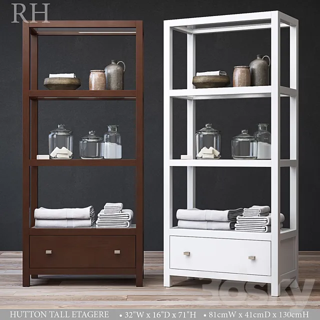 HUTTON TALL ETAGERE 3DS Max Model