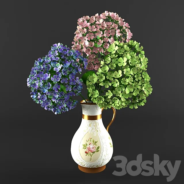 Hydrangea artificial 3DS Max Model