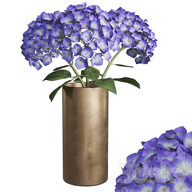 Hydrangea branches in a vase_02 3DS Max Model