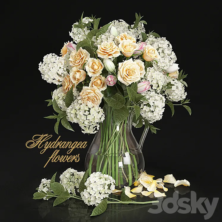 Hydrangea flowers 3DS Max