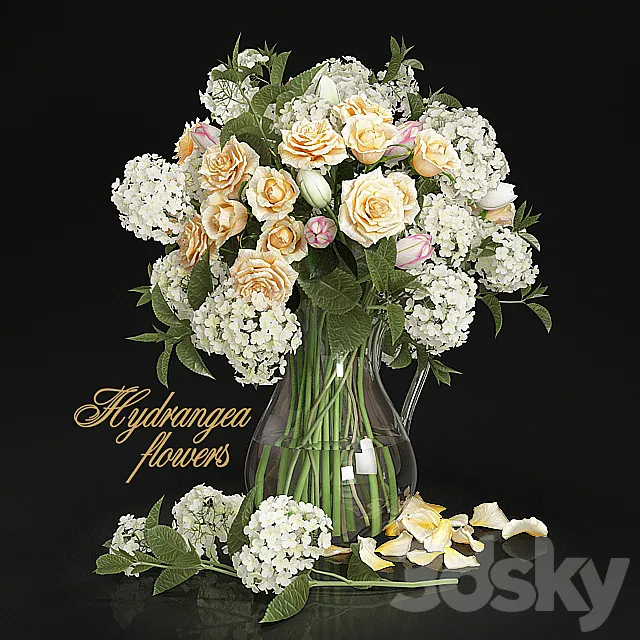 Hydrangea flowers 3DSMax File