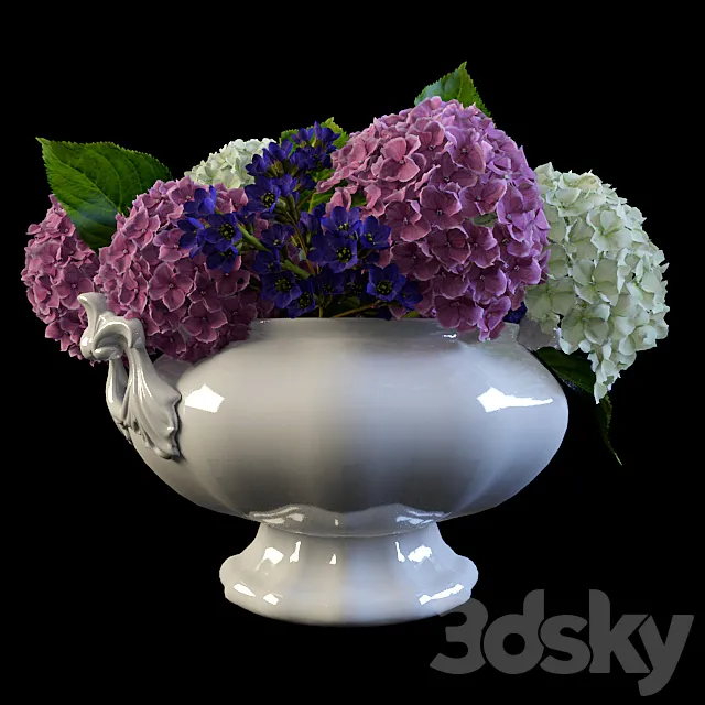 Hydrangea in a vase 3DSMax File