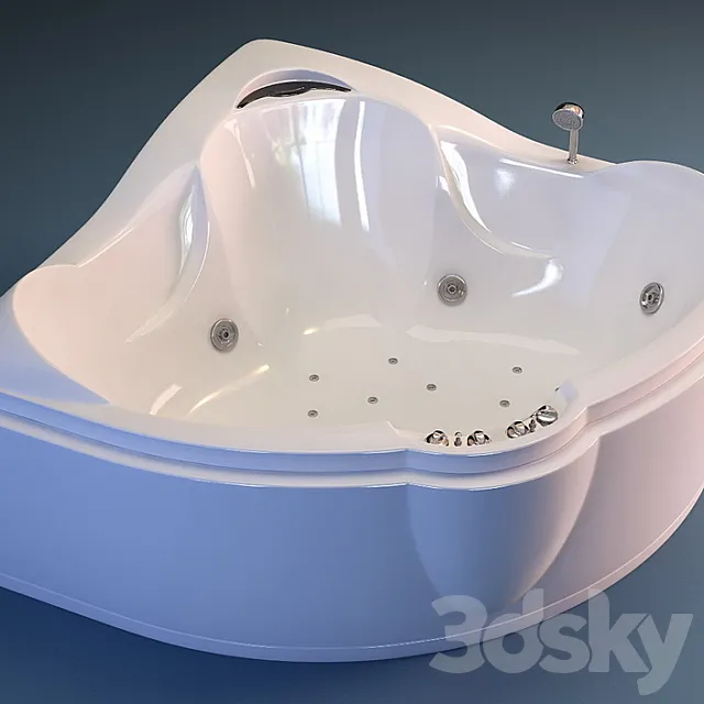 hydromassage bath 3ds Max