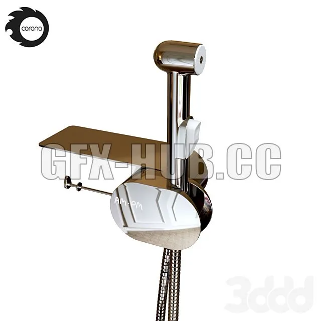 Hygienic shower AM.PM Like F0202600 with shelf 3dsMax Model