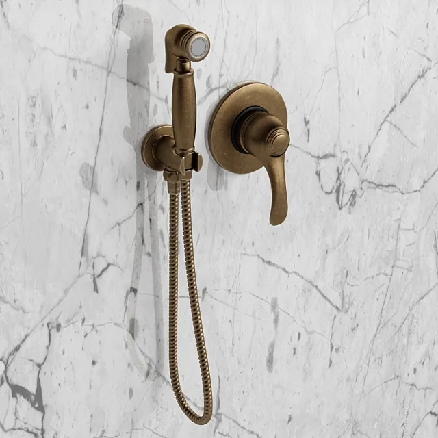 Hygienic shower Cezares + mixer Emmevi Harmony 3ds Max