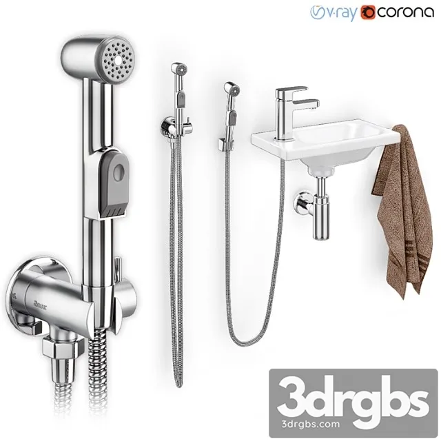 Hygienic Shower with Washbasin Ravak 3dsmax Download