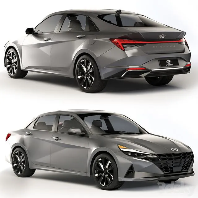 Hyundai Elantra 2021 3dsMax Model