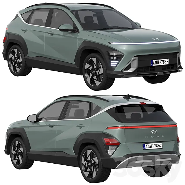 Hyundai Kona 2024 3DS Max Model