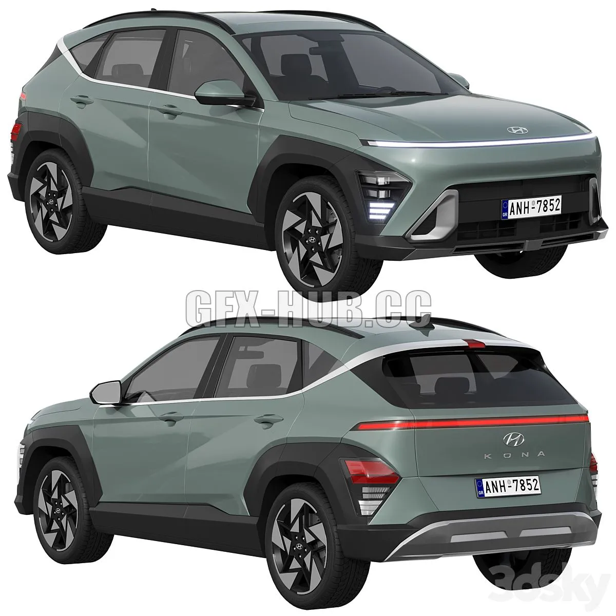 Hyundai Kona 2024 3dsMax Model